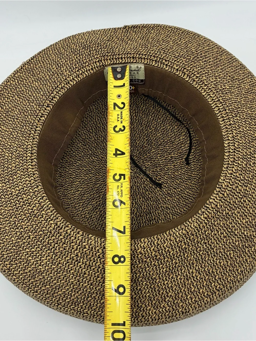 Sun N Sand Wide Brim Sun Hat UPF 50+ Brown & Black Bow